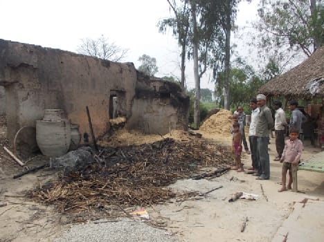 Rnjisn house fire Accused of planting